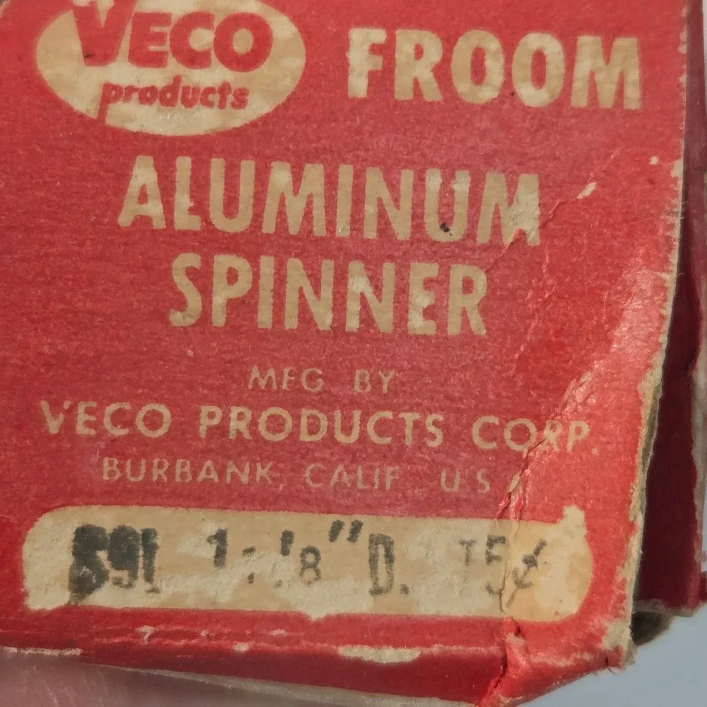 Vintage Veco Froom Aluminum Spinner 1-1/4